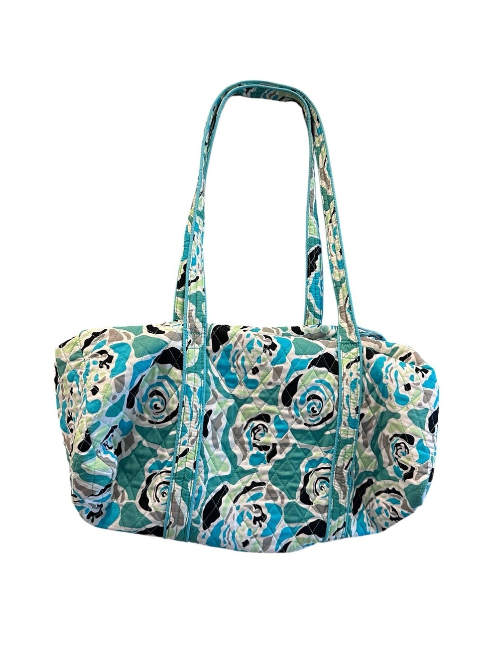 New Direction Floral Quilted Small Duffel Tote Bag